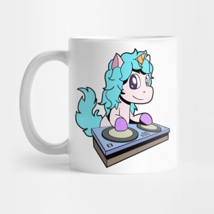 Cartoon Einhorn DJ at Turntable Mug